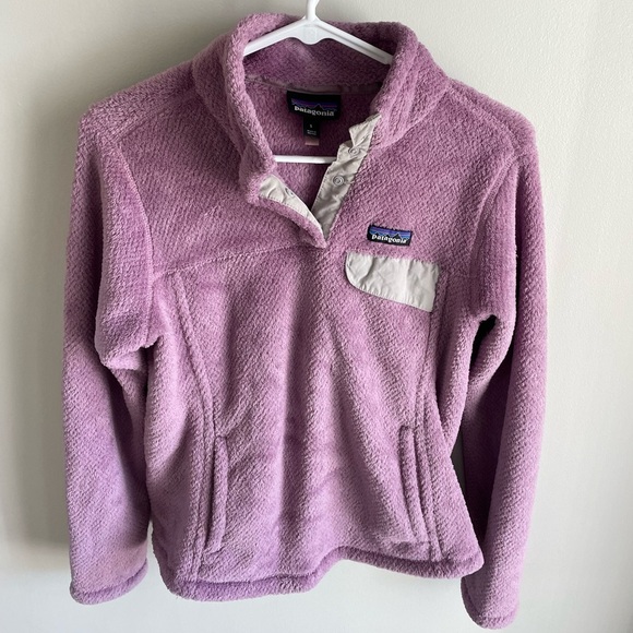Patagonia Women's Lavender Light Purple Re-tool Quarter Snap Pullover - Small - Picture 3 of 11